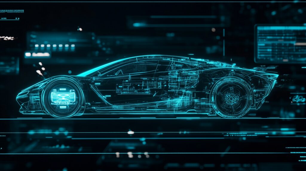 自動車の技術革新をイメージする図